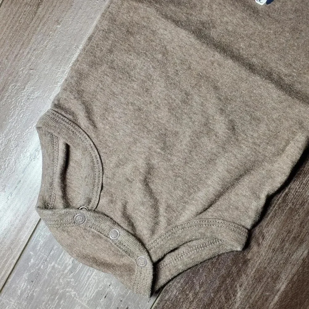 Carter's Size 12m Baby Boy Brown One Piece Bodysuit Dog 100% Cotton NWOT